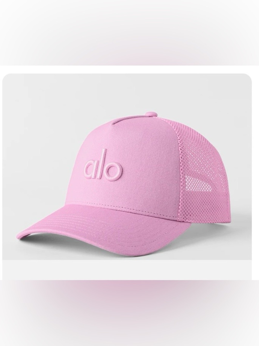 NEW Alo District Trucker Hat in Candy Heart Pink- LIMITED